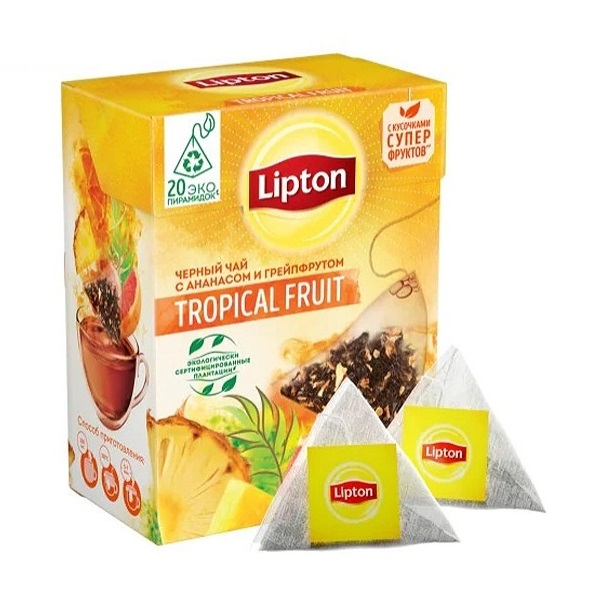 چای سیاه کیسه ای میوه های استوایی لیپتون Litpon Tropical Fruit