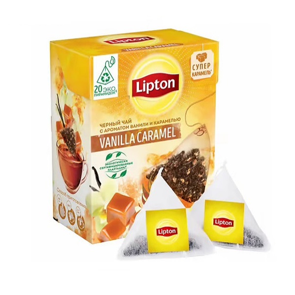 چای سیاه کیسه ای وانیلی کاراملی لیپتون Lipton Vanilla Caramel
