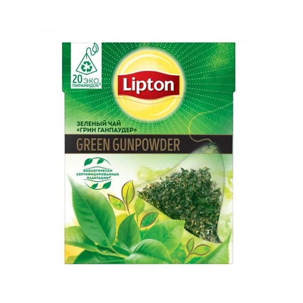 چای سبز ساچمه ای کیسه ای لیپتون Litpon Green Gunpowder0