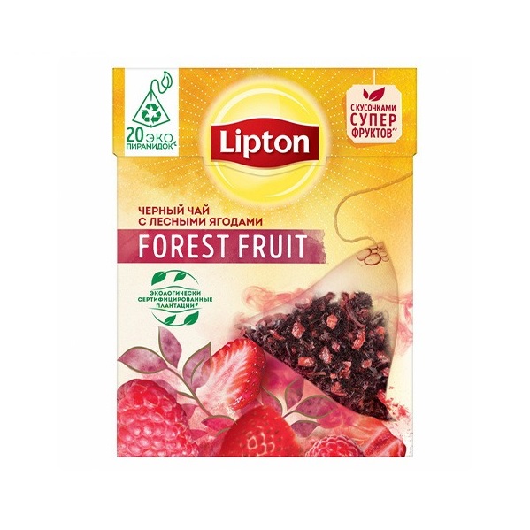 چای سیاه کیسه ای میوه های جنگلی لیپتون Litpon Forest Fruit0
