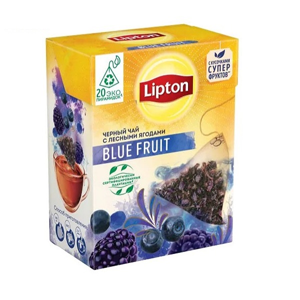 چای سیاه کیسه ای میوه های آبی لیپتون