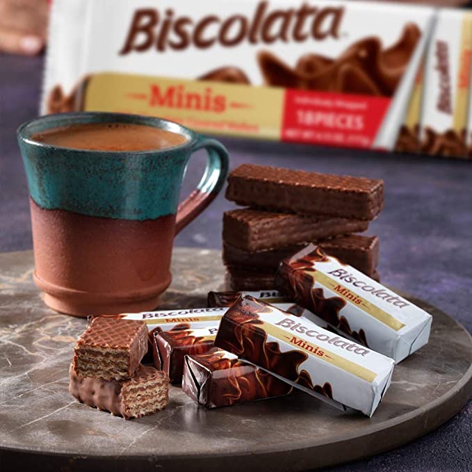 ویفر شکلات شیری بیسکولاتا مینیس Biscolata Minis0