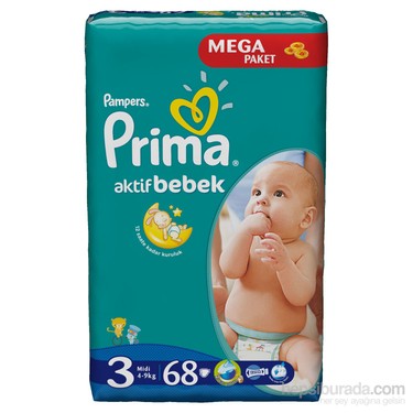 پوشک پریما سایز 3 68 عددی