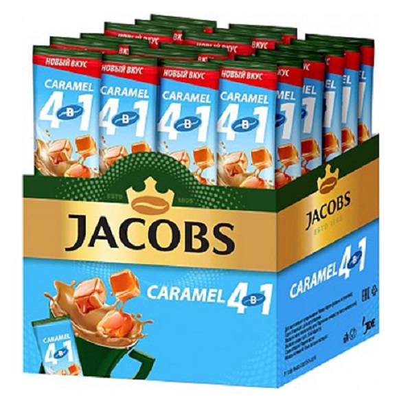 کافی میکس کارامل 4 در 1 جیکوبز Jacobs بسته 24 تایی