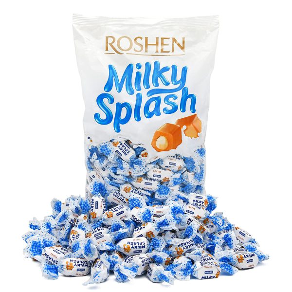 تافی شیری میلکی اسپلش روشن Roshen Milky Splash3