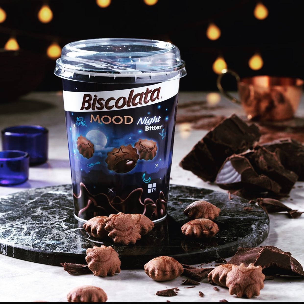 کوکی شکلات تلخ لیوانی بیسکولاتا Biscolata Night0