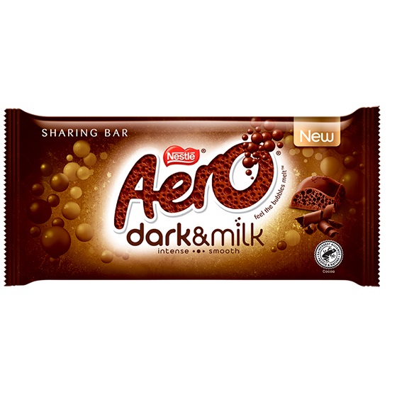 شکلات بار حبابی تیره و شیری Aero نستله 90 گرمی