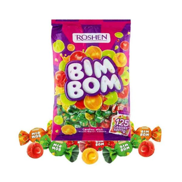 آبنبات میوه ای روشن  BIM BOM وزن یک کیلوگرم