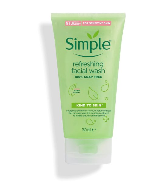 ژل شستشوی صورت انگلیسی سیمپل Simple Refreshing مناسب پوست حساس 150میل