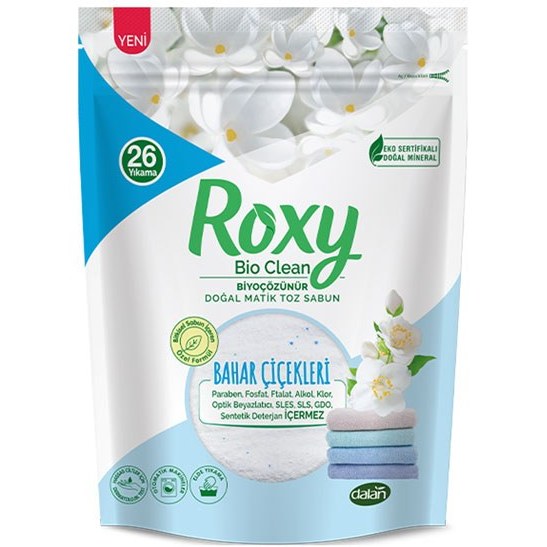 پودر صابون ماشین لباسشویی رکسی ROXY BAHAR CICEKLERI با رایحه صابون سفید 800 گرم