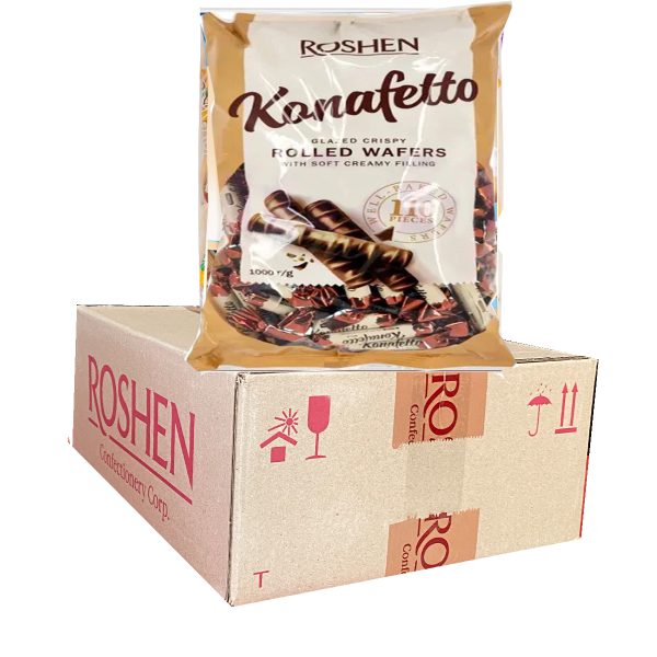 شکلات کانفت روشن بسته 1 کیلویی کارتن 5 عددی (فروش عمده)