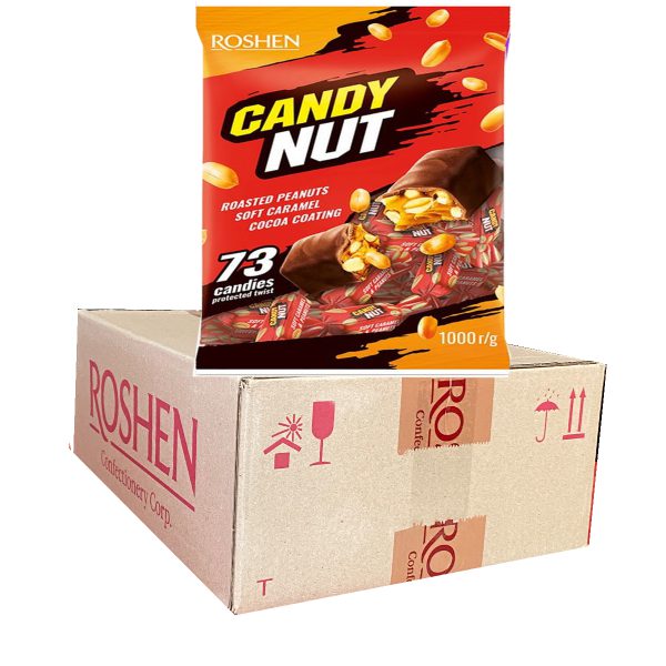 شکلات کندی نات روشن بسته 1 کیلویی کارتن 6 عددی(فروش عمده)