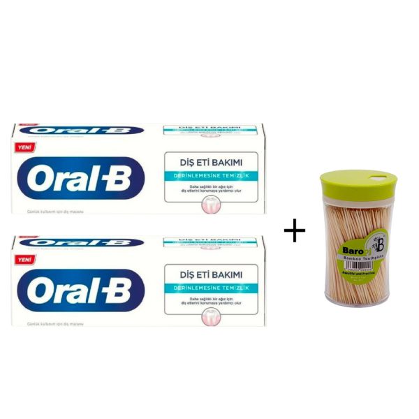 پک دو عددی خمیر دندان اورال بی اصل حجم 75 میل +خلال دندان هدیه