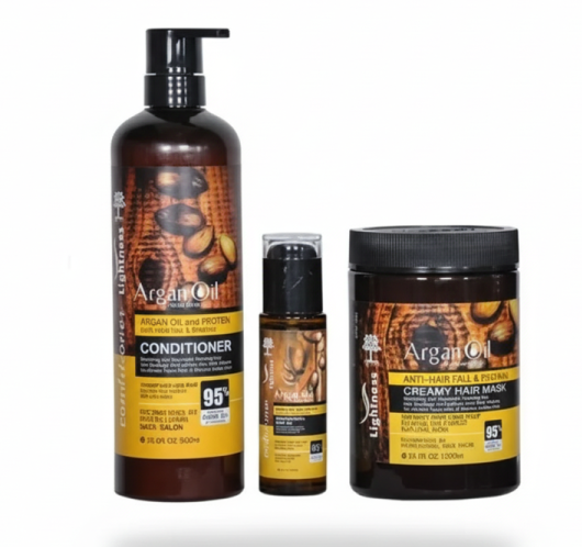 پک سه عددی شامپو آرگان و ماسک آرگان همراه روغن آرگان