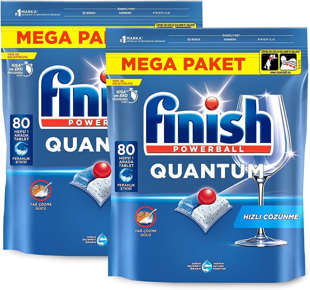 پک دو عددی قرص ماشین ظرفشویی فینیش اصل کوانتوم 80 عددی (قیمت ویژه)